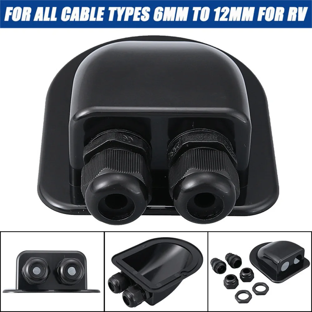 Weatherproof ABS Solar Panel Bracket Mount System Drill Free Cable Housing For Camper RV Marine Yacht Flat Surface Install