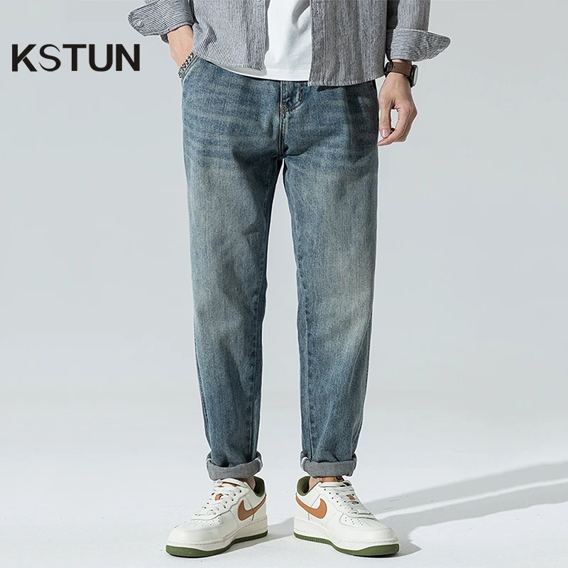 

Baggy Jeans Men Pants Retro Blue Loose Fit Harem Pants Male Denim Trousers Style Streetwwear Summer Thin Man Oversize Jeans 42