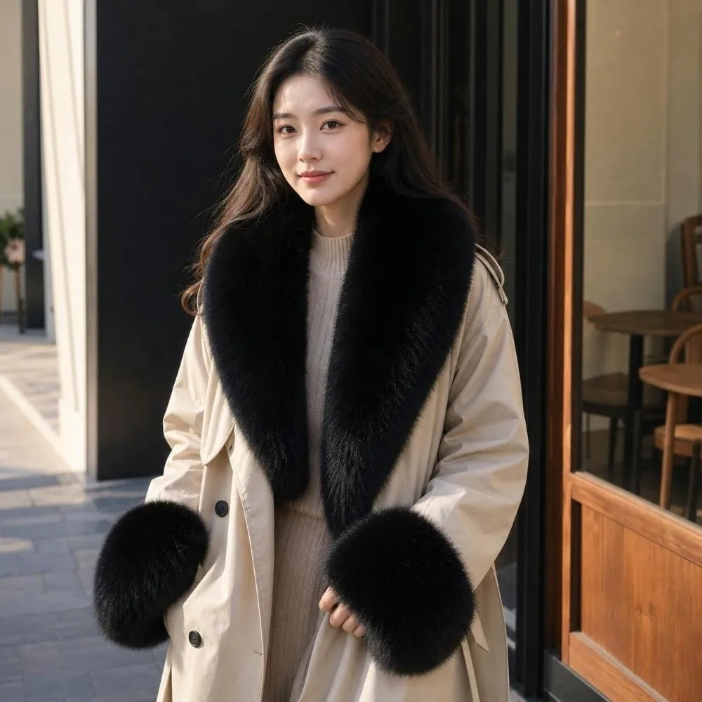 warm-texture-faux-fur-scarf-shawl-soft-touch-detachable-collar-cuffs-set-fluffy-lightweight-neck-warmer-wedding-banquet