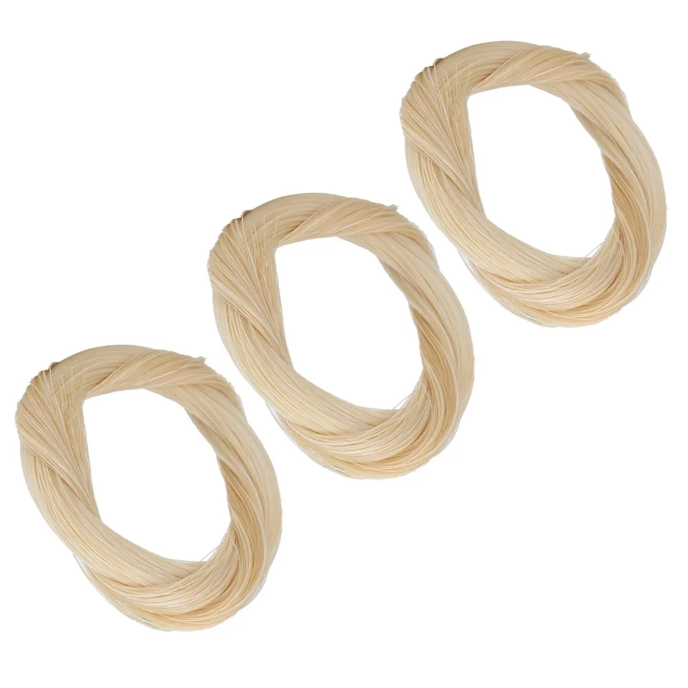 3pcs Durable Bow Hair Bow hair for violin Genuine White Fiddle Bow Rehair Tools Musical Accessories Violin/Viola/Cello