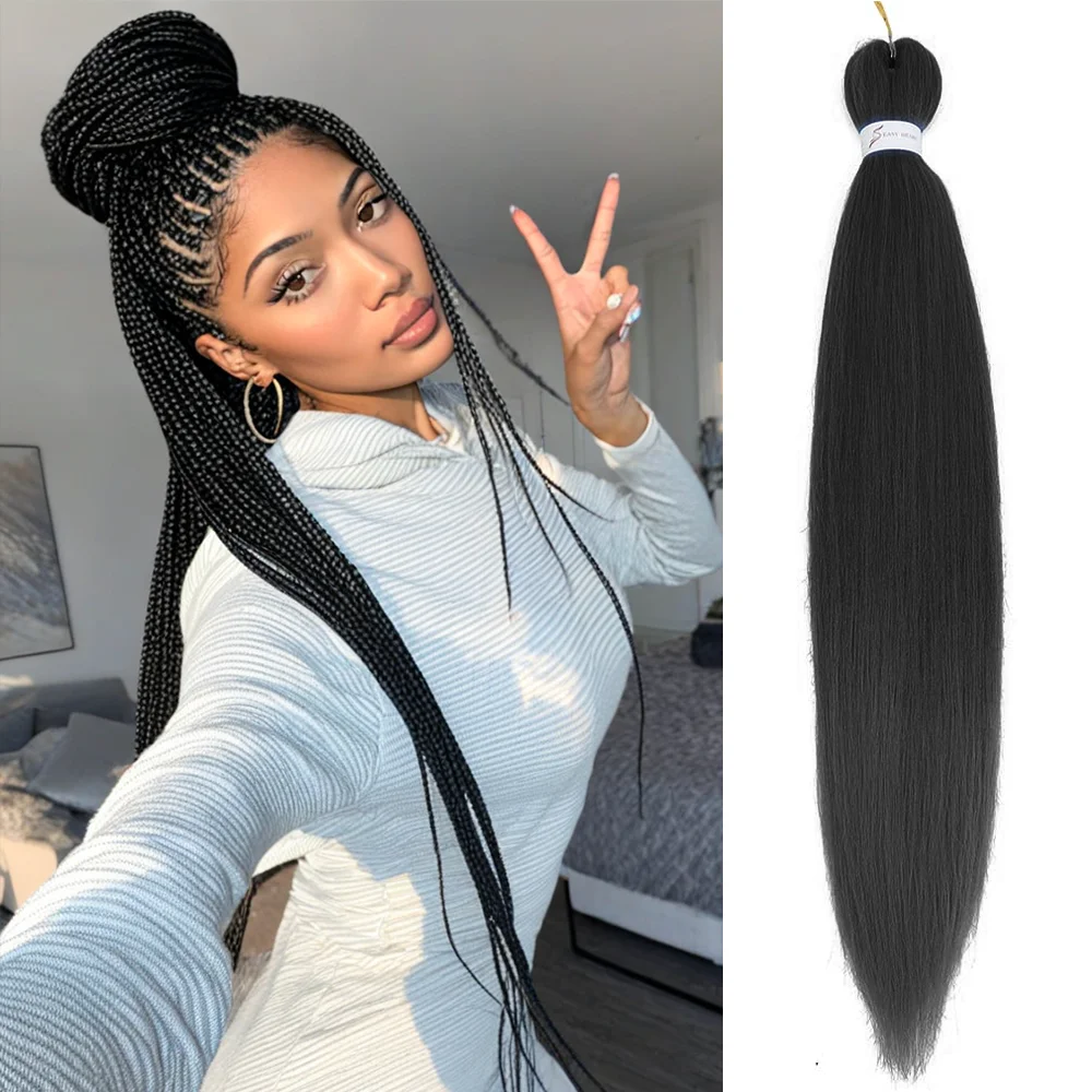 Pre Stretched Natural Easy Crochet Twist Braids EZ Braiding Hair Professional Synthetic Extension Soft Jumbo Braids Hair 26 inch