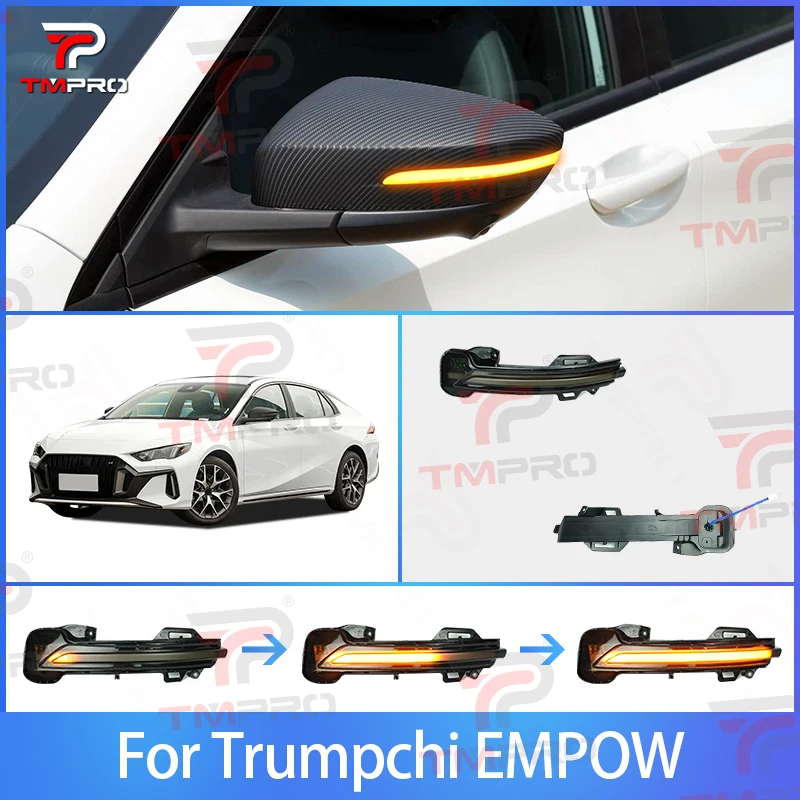 

Динамический светодиодный указатель поворота для Trumpchi EMPOW, боковое крыло, индикатор зеркала заднего вида, последовательная мигалка, лампа