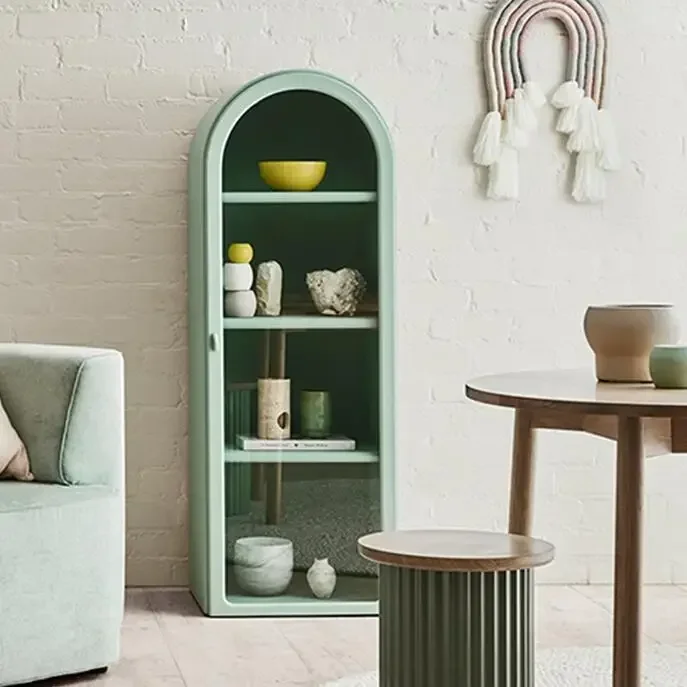 Arch Bookcase Nordic Modern Storage Bookcase Display Cabinet Living Room Wall High Cabinet Clothes Closet