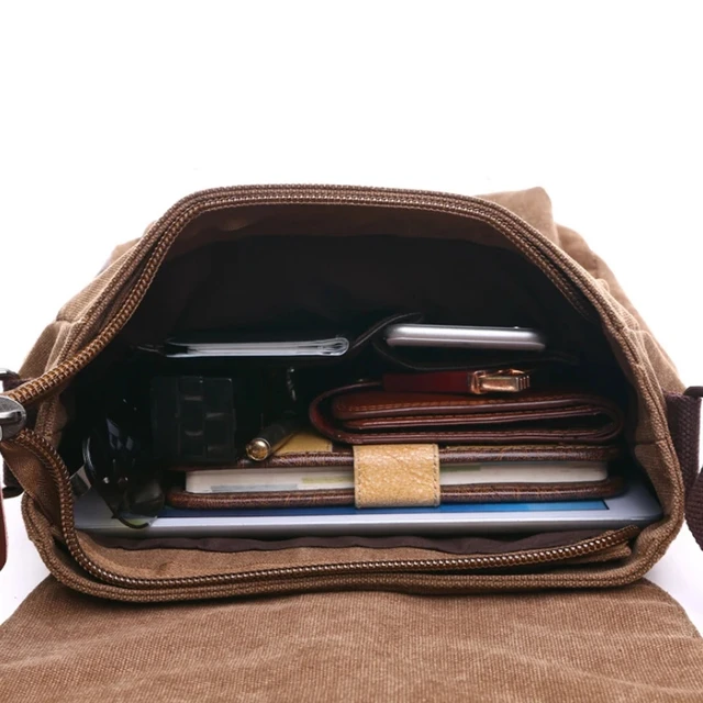Canvas Men Business Messenger Bags for Men Shoulder Bag Vintage Canvas Crossbody Pack Retro Casual Office Travel Bag 5 Canvas Men Business Messenger Bags for Men Shoulder Bag Vintage Canvas Crossbody Pack Retro Casual Office Travel Bag – view 5