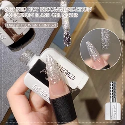 16ml Gel Nail Polish, Milky White Nude Gel Polish And White Broken Drill Gel Nail Polish Soak Off UV/LED Varnish DIY Nail Salon