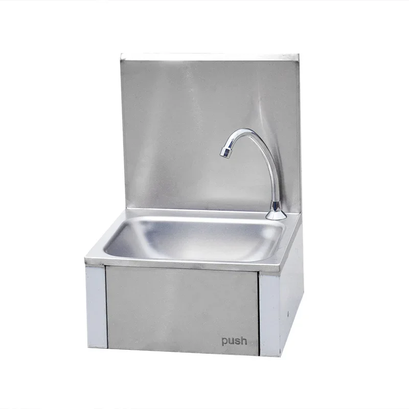 Stainless steel wall-mounted wash basin, laboratory wall-mounted wash basin, indoor and outdoor 304 sink sink