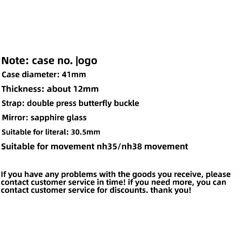 Case for NH35 Watch Accessories 41MM Nautilus Case Strap Full Set of Sapphire Glass for NH38 Movement