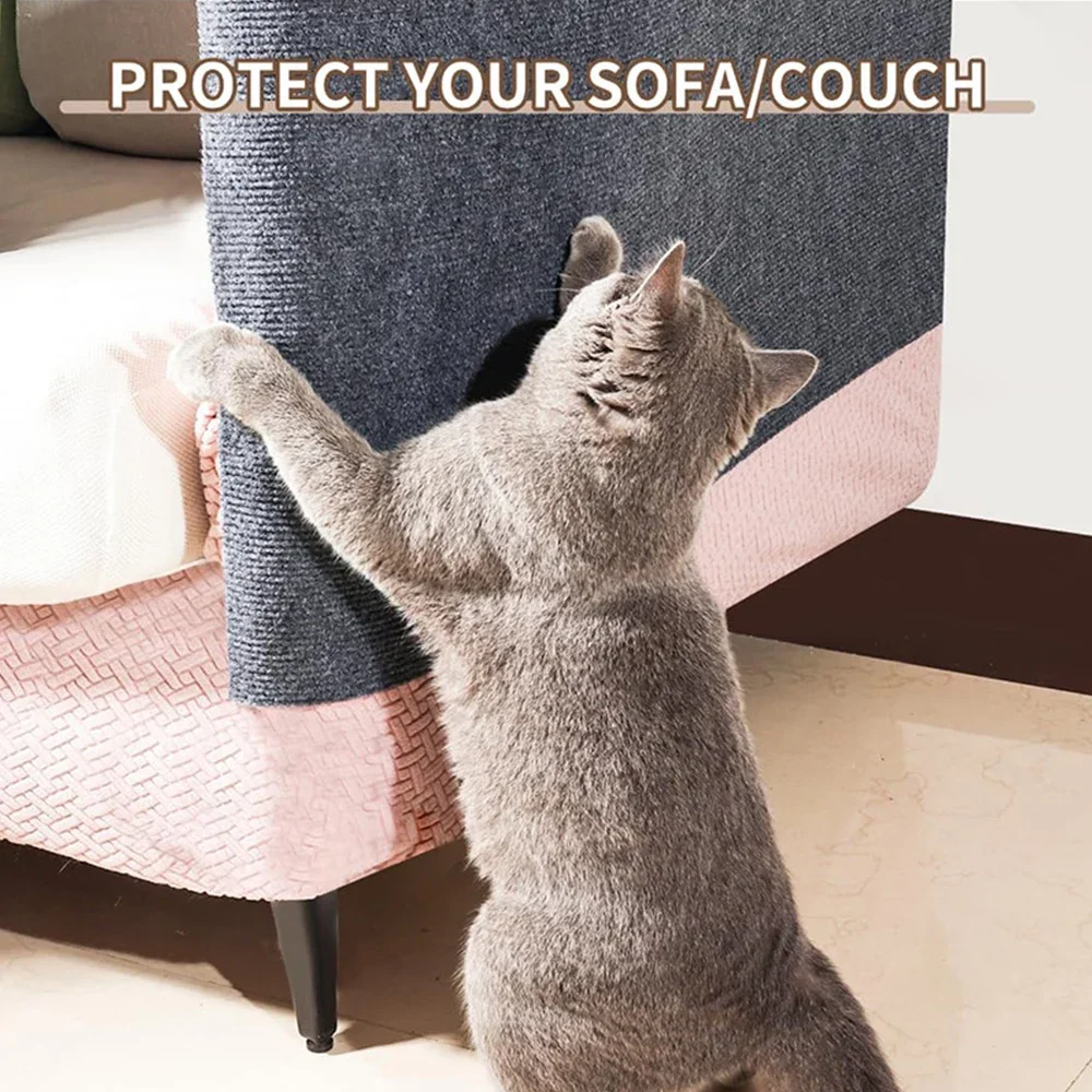 Anti Cat Scratch Sofa Cat Crawling Mat Grinding Climbing Frame Sofa Protection Trimmable Self-adhesive Carpet Cats Scratch Toys