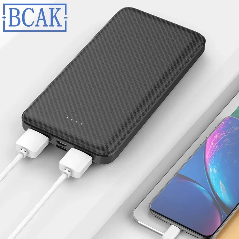 New Style 20000mAh Mobile Power Supply Large Capacity Fiber Texture Shell Design Light and Easy To Carry Dual Input BCAK