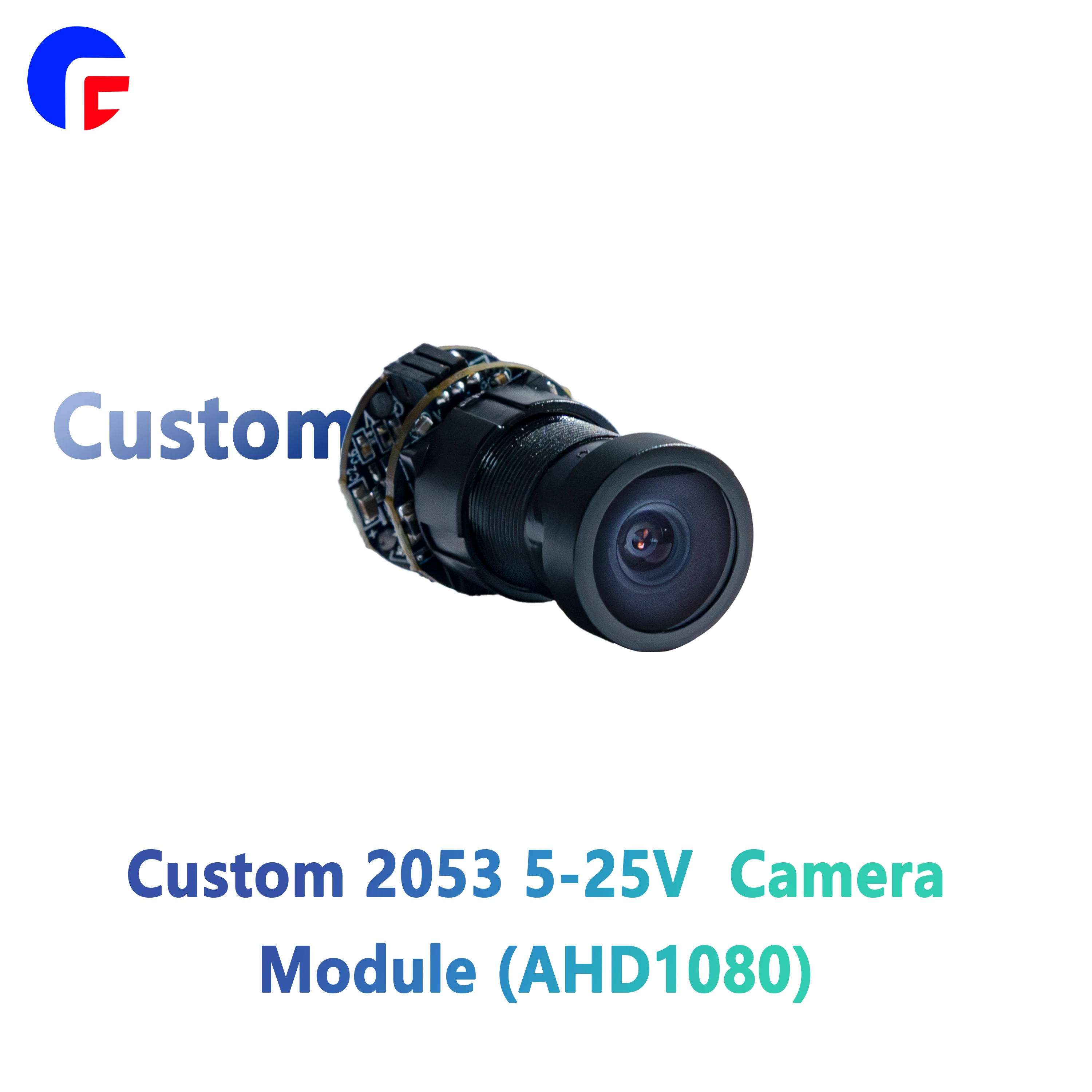 Custom high quality 2053 5-25V mirror image camera module AHD1080 for car rearview mirror image camera