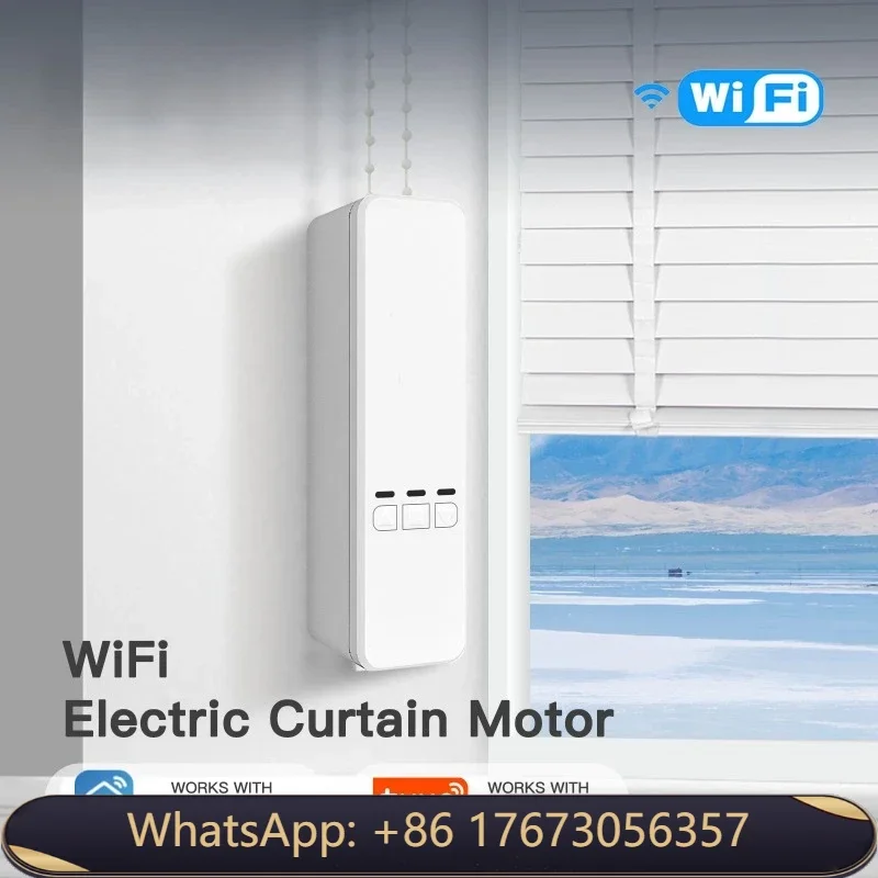 MOES Tuya WiFi Smart Motor Electric Chain Roller Blinds Shade Shutter Drive Remote Kit Smart Life App via Alexa/Google