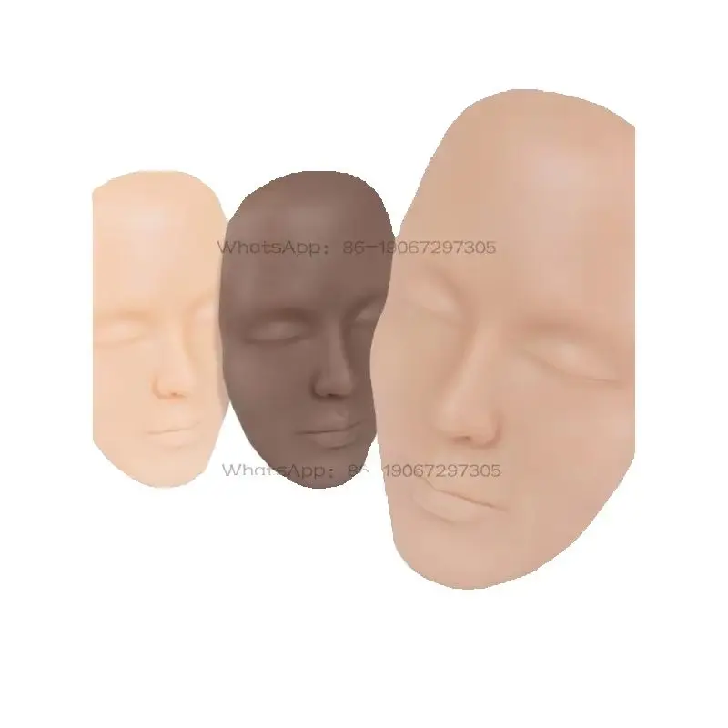 Silicone Three-dimensional Human Face, Beginner Eyebrows, Eyes and Lips, Makeup Tools, Practice Simulated Face Model