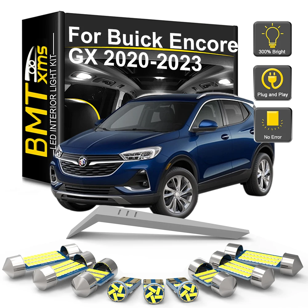 9Pcs Car LED Interior Light Bulb Kit For Buick Encore GX 2020 2021 2022 2023 2024 Dome Map Reading Trunk Lamp Accessories