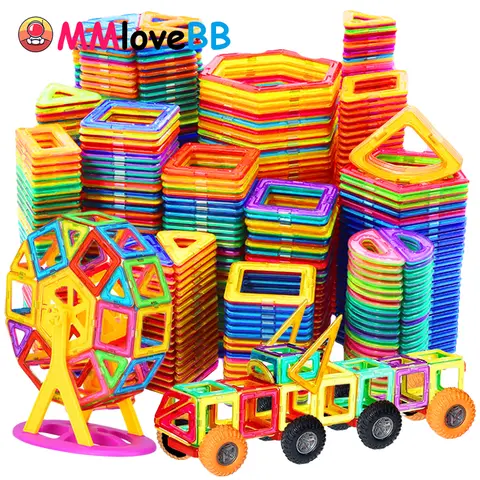 Magneti Giocattoli per bambini Big Size Plus Blocchi magnetici per bambini Designer Costruttore Set Giocattoli per ragazzi Blocchi di costruzione