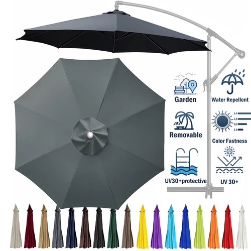 Reemplazo de dosel de sombrilla de Patio, 6/8 pliegues, 2/2, 5/2, 7/3M, protección UV, impermeable, sombrilla de jardín, cubierta de lluvia, reemplazo
