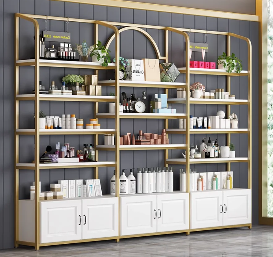 Cosmetics display cabinet Beauty salon nail products container Jewelry display cabinet shelf display rack Multi-layer storage ra