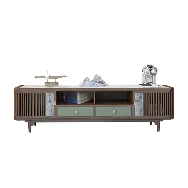 

New Chinese ebony TV cabinet, all solid wood light luxury living room locker, high-end living room furniture floor cabinet