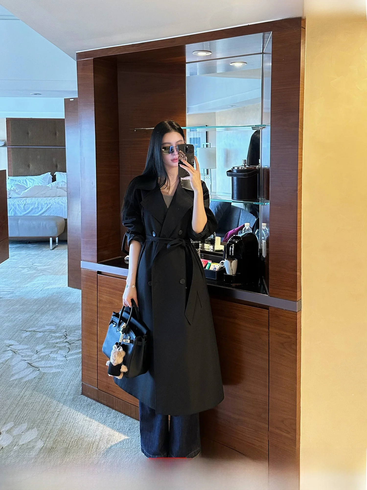 

Женское длинное пальто Zeng Heras Century с лацканами с застежкой на талии, верхняя одежда прямого кроя, однотонный хлопок, полиэстер...