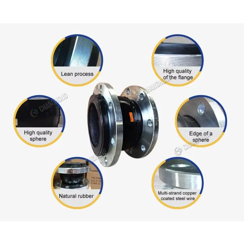 Single Sphere Flexible High Pressure Ball Joint Connector with Flange End Chemical Resistant Pipe Fittings