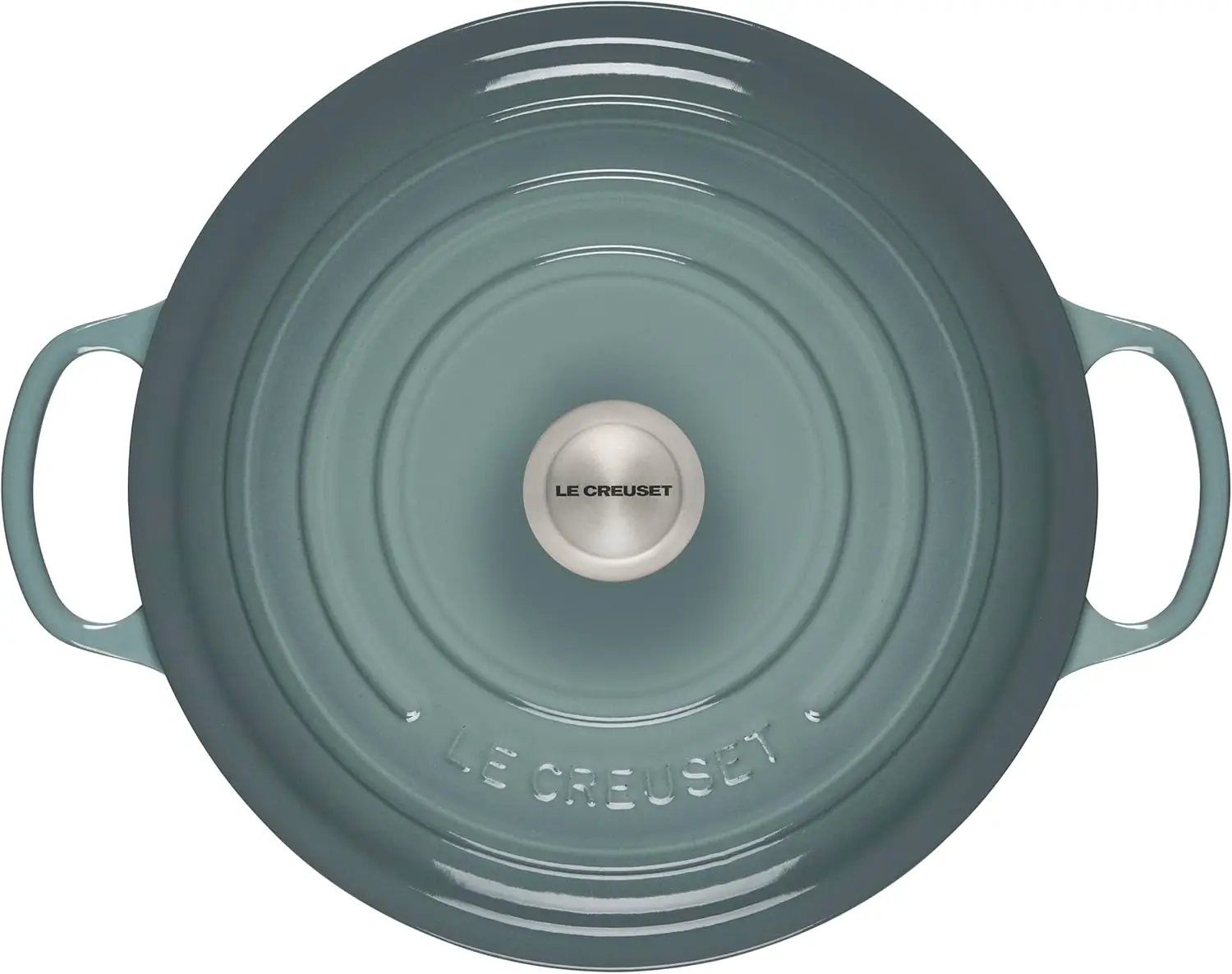 Enameled Cast Iron Signature Round Wide Dutch Oven, 6.75 qt., Sea Salt