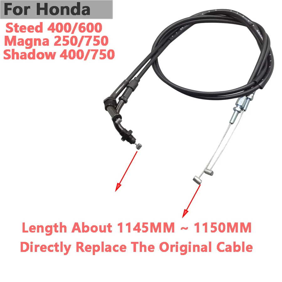 Dla Honda Shadow 400/750 Magna 250/750 Steed 400/600 1 para olej motocyklowy kabel przepustnicy motocykl rozszerzony przewód przepustnicy przewody
