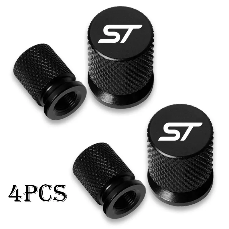 Car Wheel Tire Valve Caps Tyre Stem Covers Airdust Waterproof For Ford ST FOCUS 2 3 Mondeo Fiesta Kuga MK2 MK3 MK4