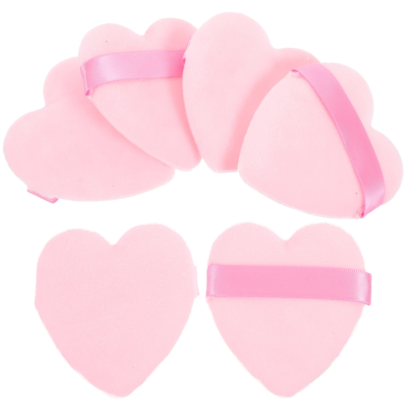 6pcs Face Puff Shaped Makeup Powder Sponge Foundation Cushion Pink Tools Face Puff Cosmetics