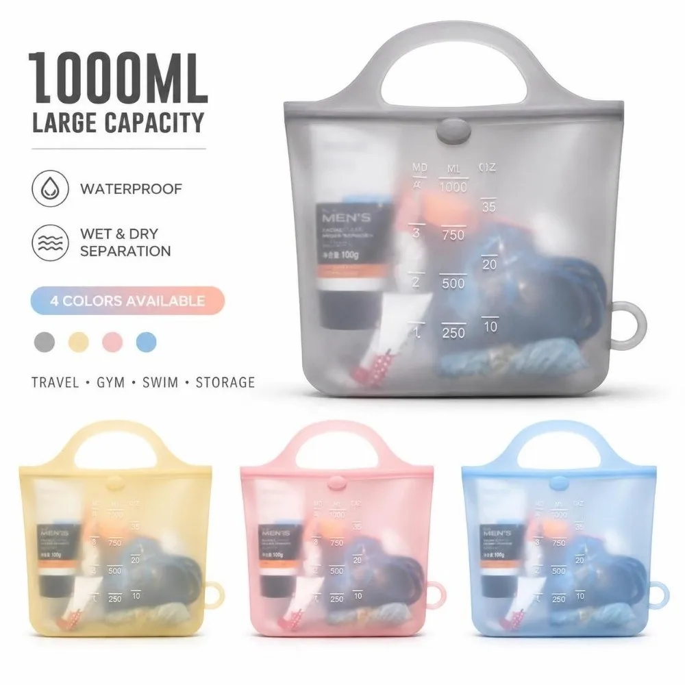 Waterproof Travel Bag Toiletry Bag 1000ml Capacity Leakproof Waterproof Swim Bag Fresh Keeping Dry Wet Separation
