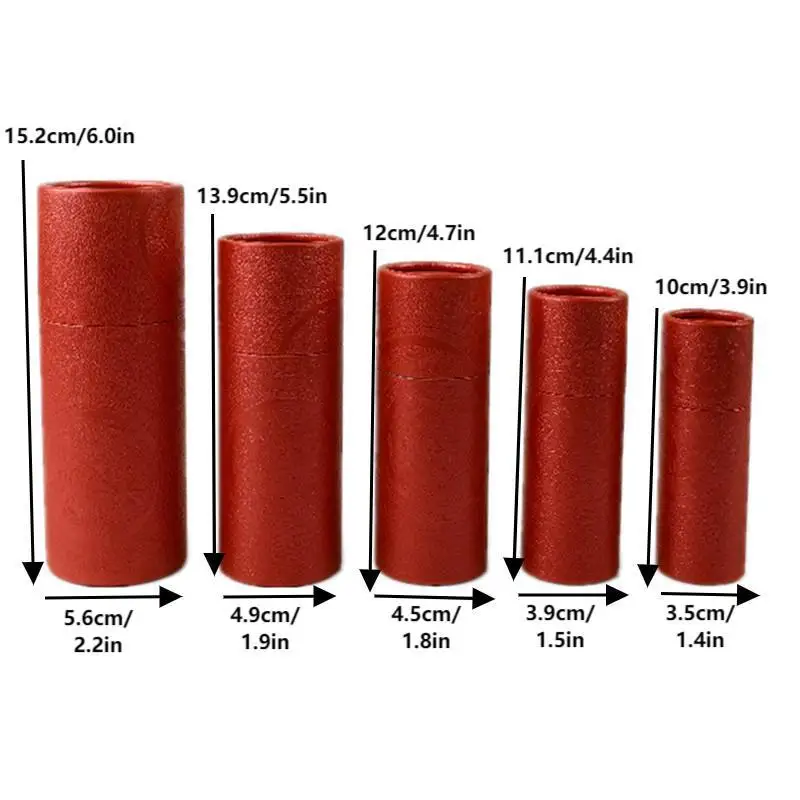 1 قطعة صندوق أنبوب ورقي من النحاس تغليف الهدايا الورقية حزمة زجاجة زيت اسطوانة مستديرة أنبوب من الورق المقوى لعطور الزيت العطري