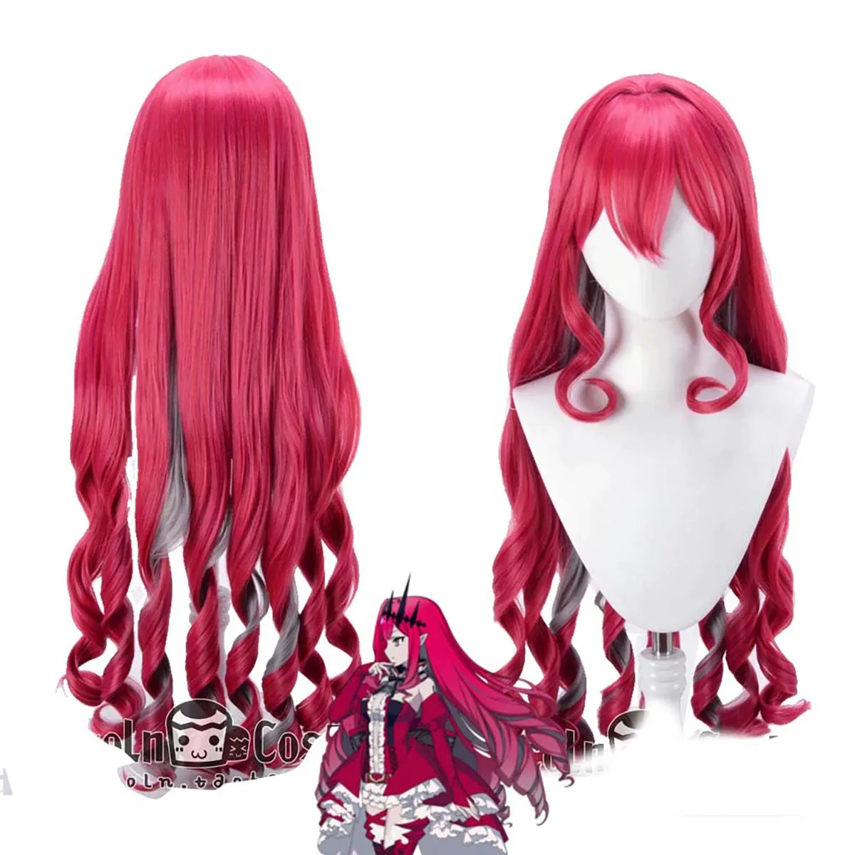 Peluca larga y rizada para cosplay de Game Fate Grand Order FGO Fairy Knight Tristan Baobhan Sith
