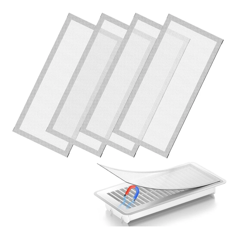 

Floor Vent Cover, Magnetic Vent Cover Mesh Ventilation Filter For Home Floor/Wall/Ceiling To Capture Debris Hair Dust