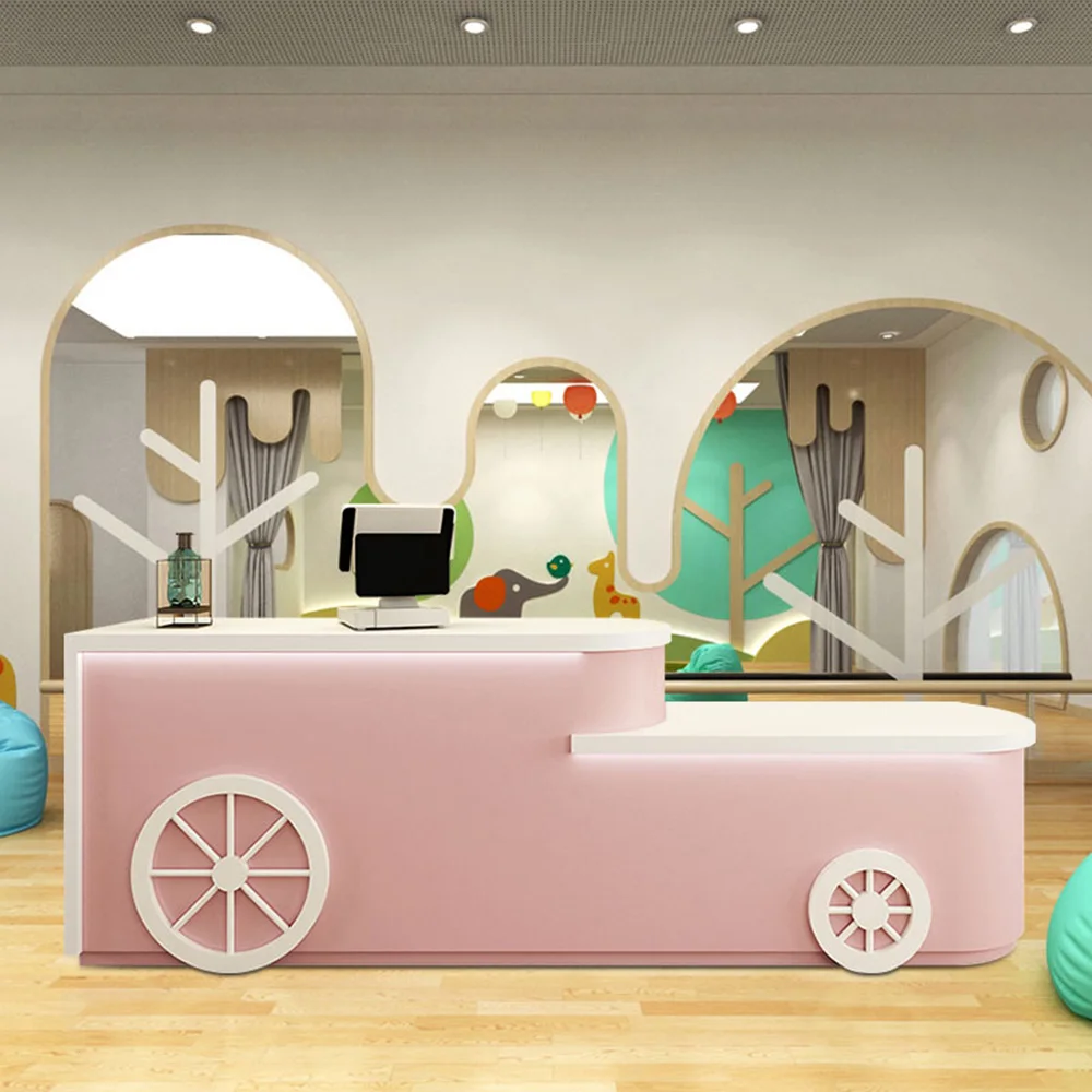 

Modern Receptionist Desk with New Design for Kindergarten Education Training Center and Playground Furniture for Office Use