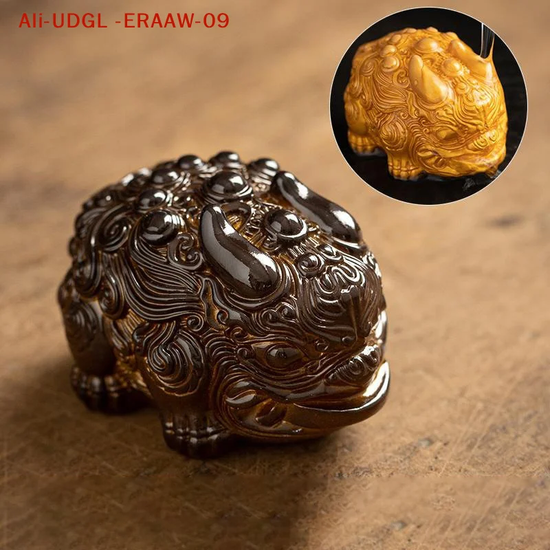 1PC Mini Resin Color-changing Tea Pet Animal Sculpture Tea Table Decoration Zen Tabletop Ornaments Exquisite Tea Accessories