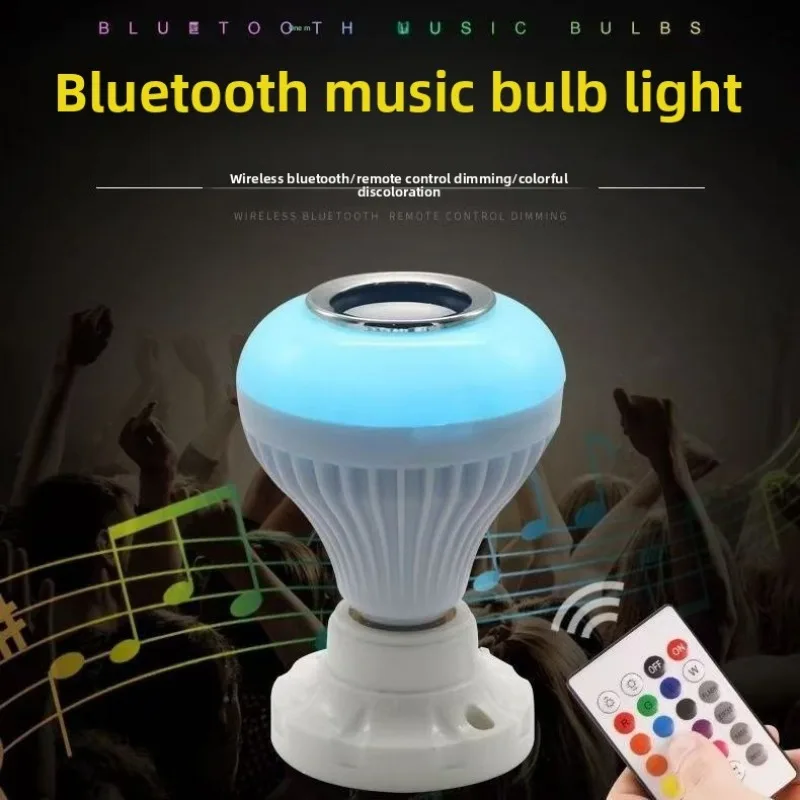 

85-265V 12W E27 LED Light Bulb with Bluetooth Speaker Music Remote Control Color Changing RGB Lamp for Bedroom Party Decor