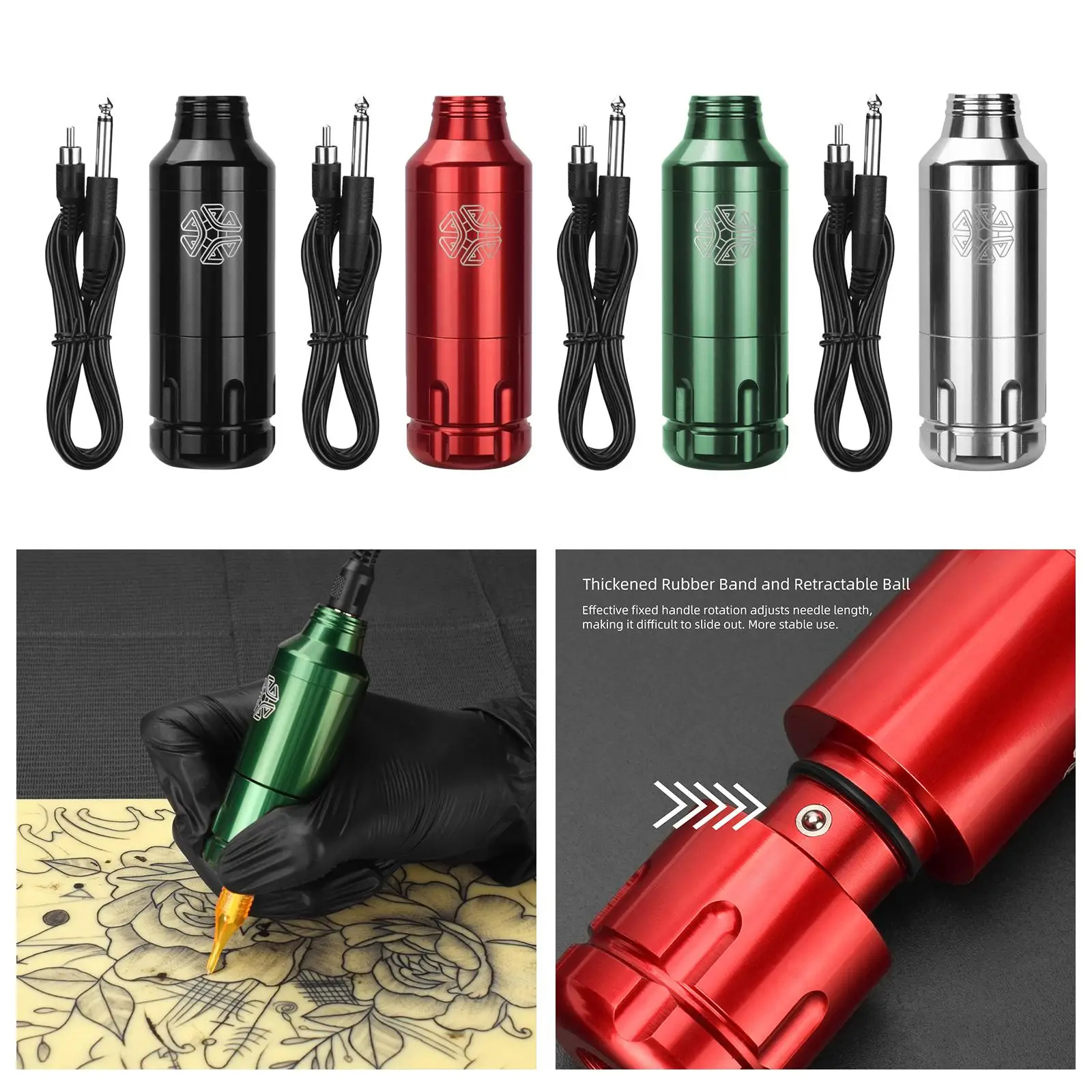 

Rotary Short Pen Tattoo Machine Aluminum Alloy Motor Professional Beginners