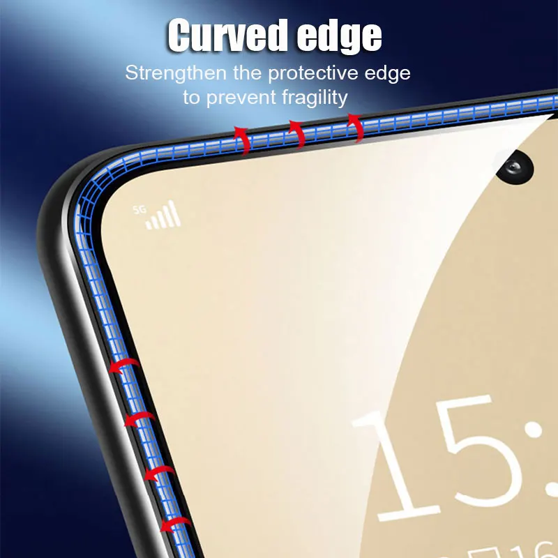 3PCS Tempered Glass on For Samsung Galaxy A06 A16 A26 A36 A07 A17 A04 A05S A14 A24 A34 A54 A55 A35 A