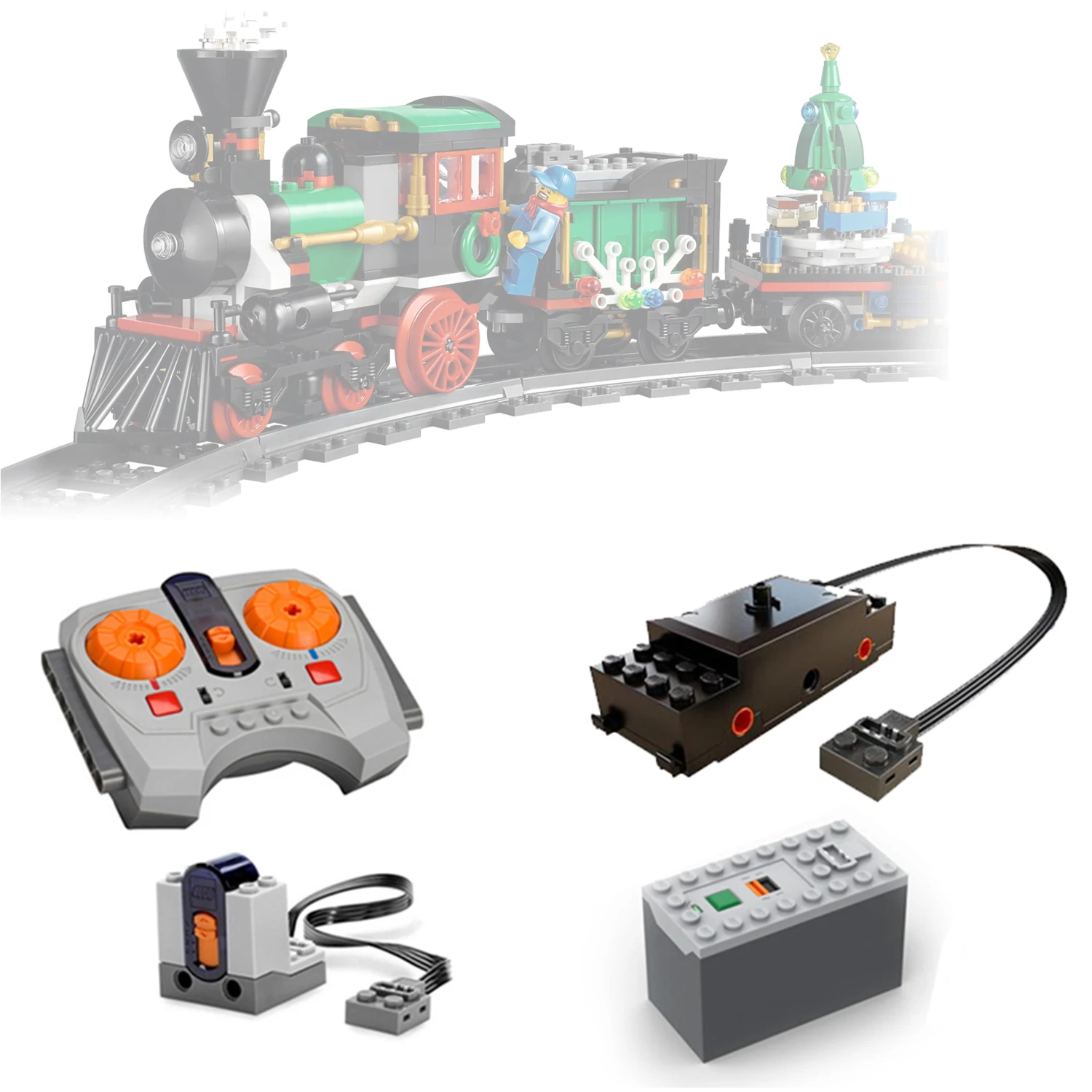 XGREPACK 10254 Power remote control group motor remote control accessories for Lego 10254 Christmas Train Set Building Blocks Mo