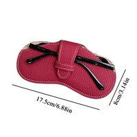 Glasses Case Women Leather Soft Glasses Bag Fashion Portable Sunglasses Box Bag Accessories Solid Eyewear Protector Case Pouch 6