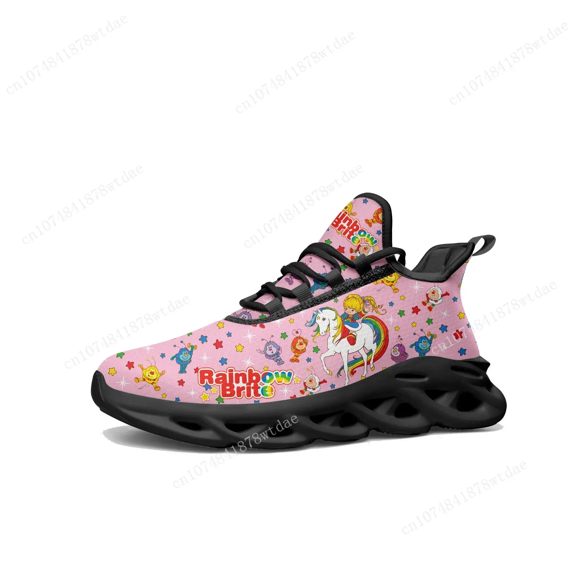 Brite Flats Sneakers Mens Womens Sports Running Shoes High Quality Rainbow Cute Anime Custom Lace Up Mesh Footwear