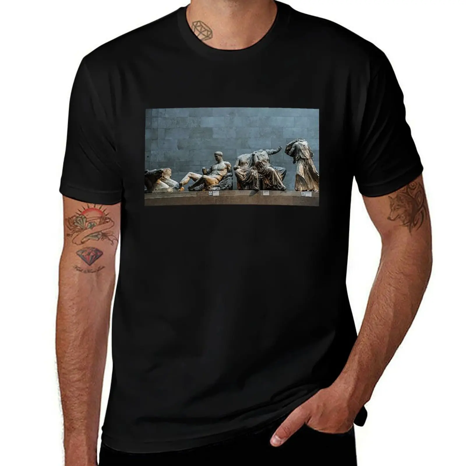 Stolen Elgin Marbles from Greece T-Shirt Fitness Quick Dry Short Sleeve Top T-Shirt
