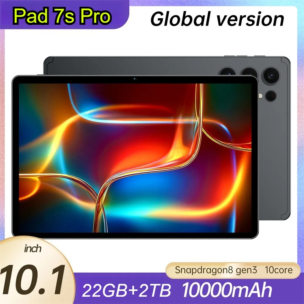 

Новый планшет Pad 7s Pro, оригинальный, Android, 10.1 дюйма, 22 ГБ + 2 ТБ, глобальная версия, 5G, две SIM-карты, планшетный ПК, Wi-Fi, для детей, в подарок