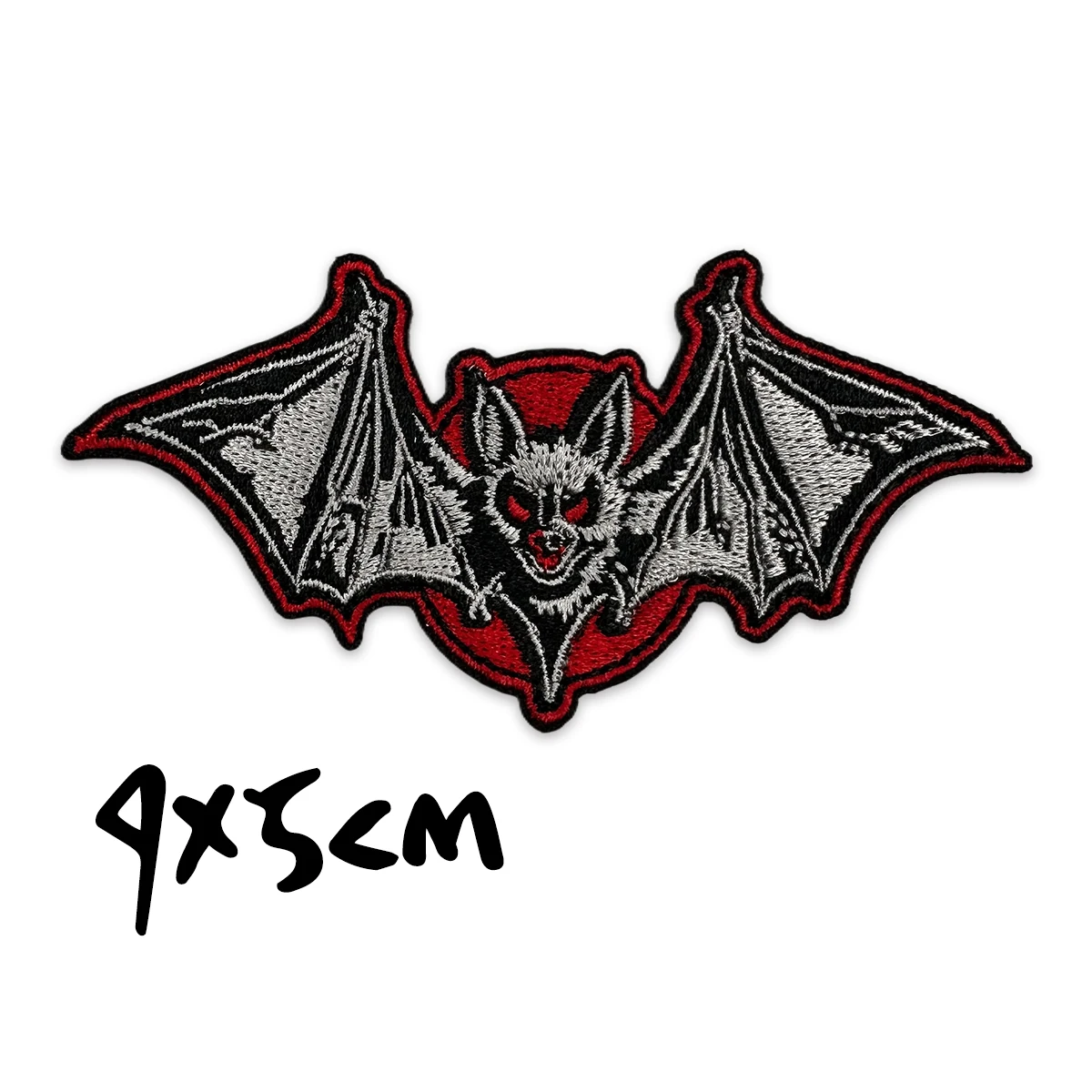 Bloodthirsty Bat Embroidered Patches for Clothing Iron on Cool Animal Badges MC Club Rider for Jackets Jeans Vest Caps DIY