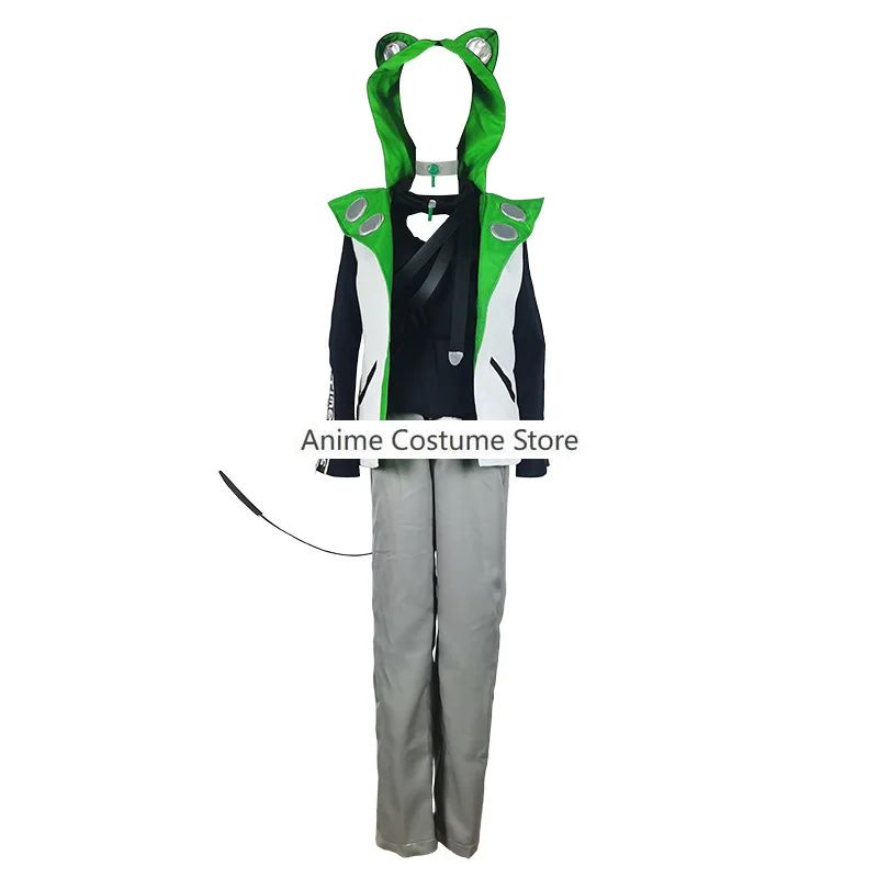 Anime Virtual YouTuber Aza Cosplay Costume VirtuaReal Project Member Wig Hip Hop Coat Uniform Man Woman Masquerade Ball Suit