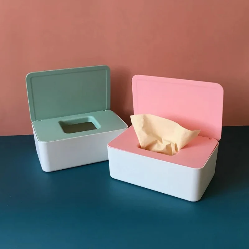 

Пластиковый диспенсер для влажных салфеток с крышкой, пылезащитный ящик для хранения салфеток, ванная комната, кухня, офисный органайзер для масок, влажные салфетки