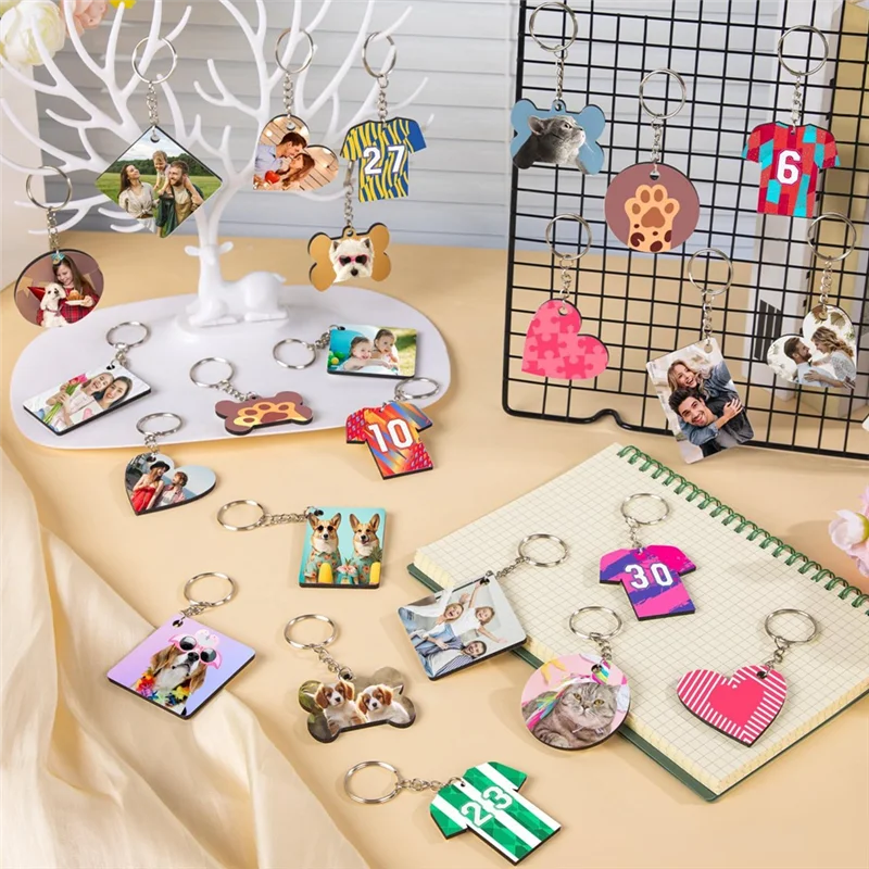 

G6-180 шт. заготовки для сублимационного брелка, двухсторонние акриловые прямоугольные сублимационные брелки оптом, для изготовления брелков своими руками