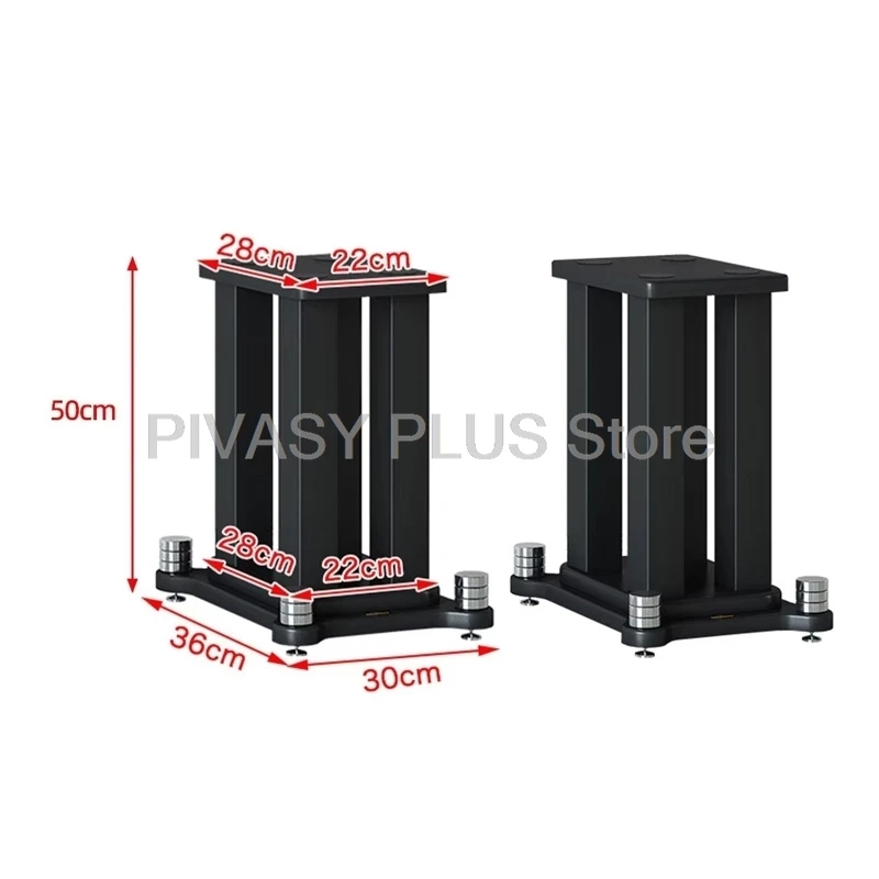 2 stuks 20-80 cm luidsprekerstandaard 5x5 cm stalen frame audiostandaard ronde basis luidsprekerplank voor DJ boekenplank satellietgeluidssysteem