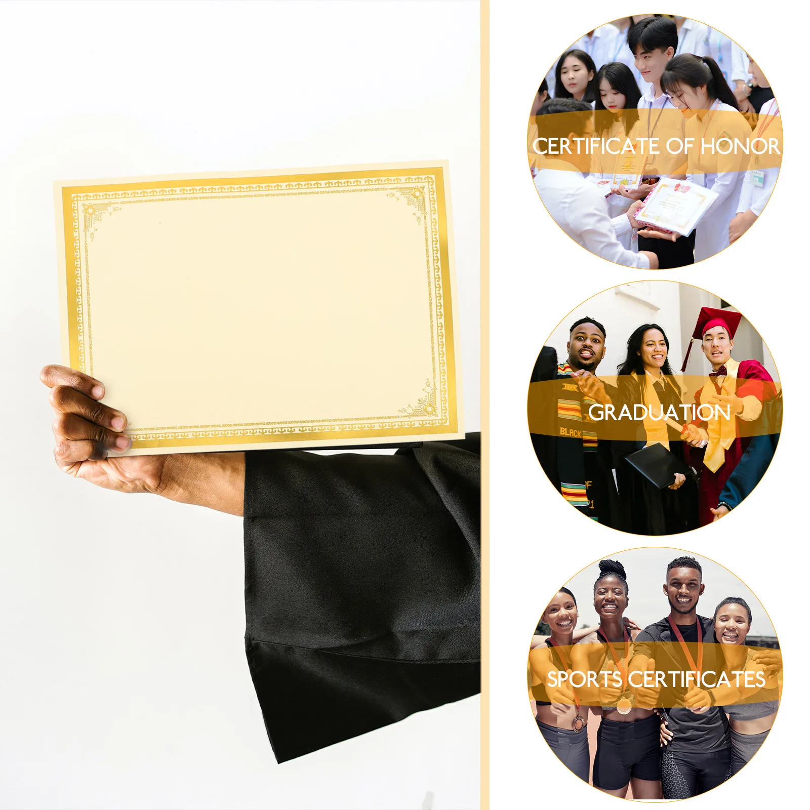 

10Pcs Blank Certificates Exquisite Workmanship Delicate Details for School Award Supplies Certificates Award Certificate