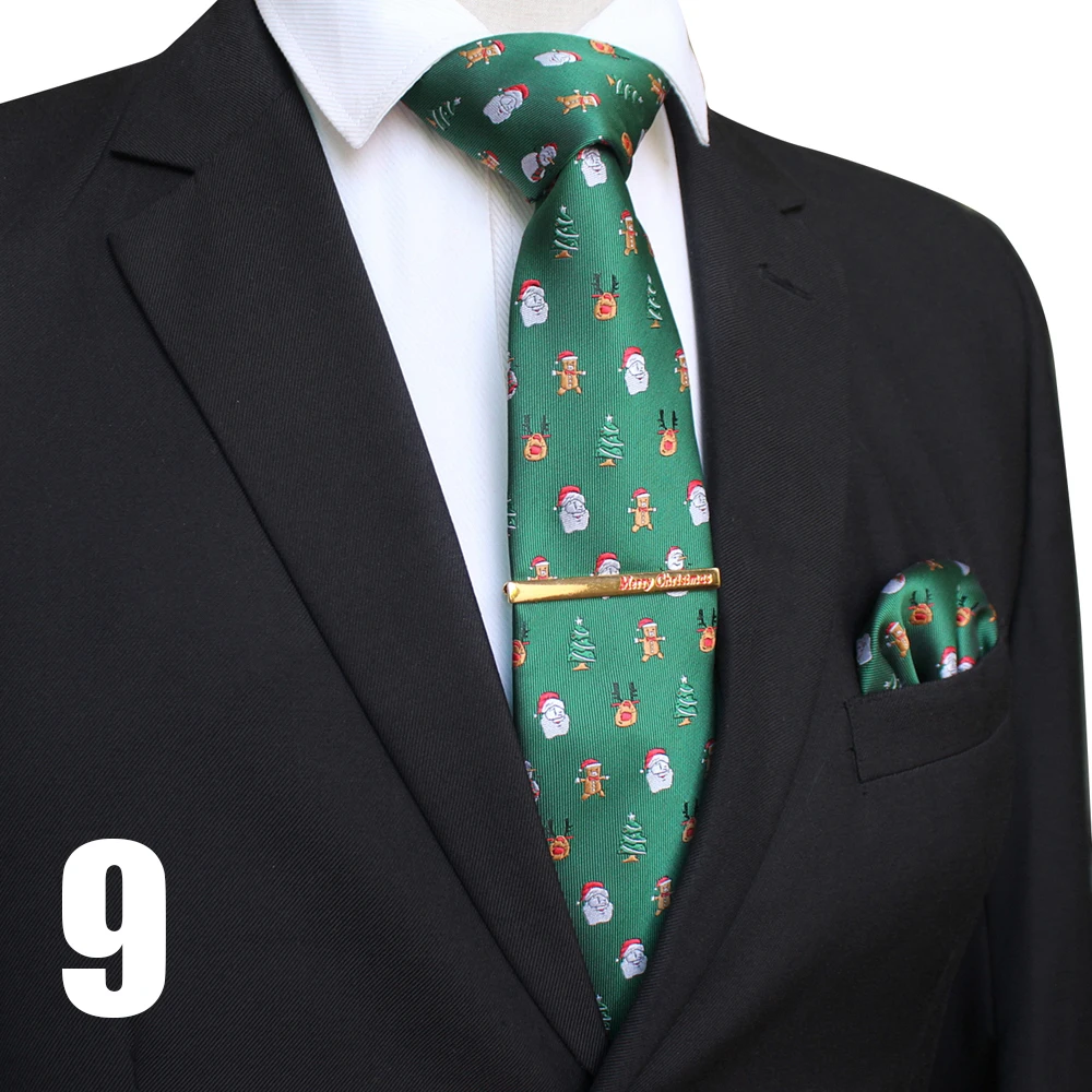 EASTEPIC 8 cm Weihnachten Krawatten für Männer Krawatte Set Qualität Taschentuch Exquisite Clip Rot Jacquard Krawatte männer Zubehör Weihnachten geschenk – Detail 12
