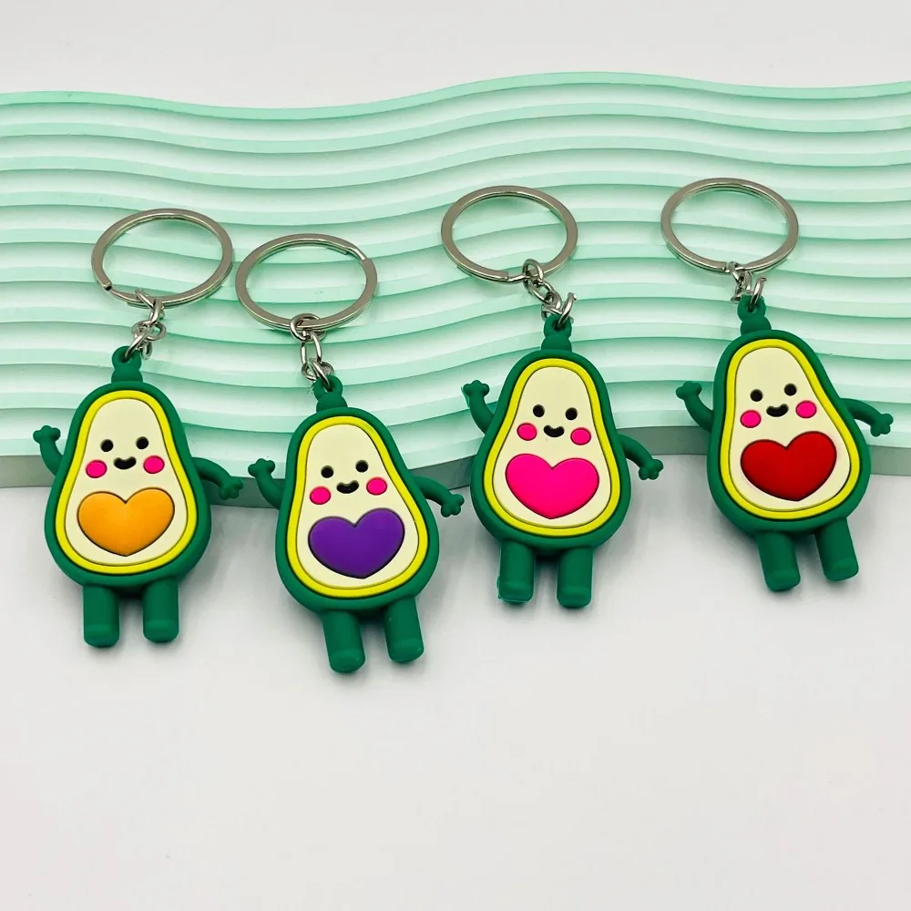 Креативный мультяшный брелок с авокадо, сумка, кулон, милая любовь, эмоции, студенческий подарок, одинаковые украшения для ключей от машины, спальни, рабочие столы