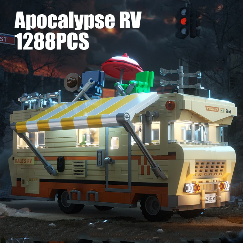 1288PCS Apocalypse RV Bouwstenen Speelgoed Sets MOC Motor Thuis Voertuig Montage Blokken Model Thuis Ornament Voor Festival Geschenken